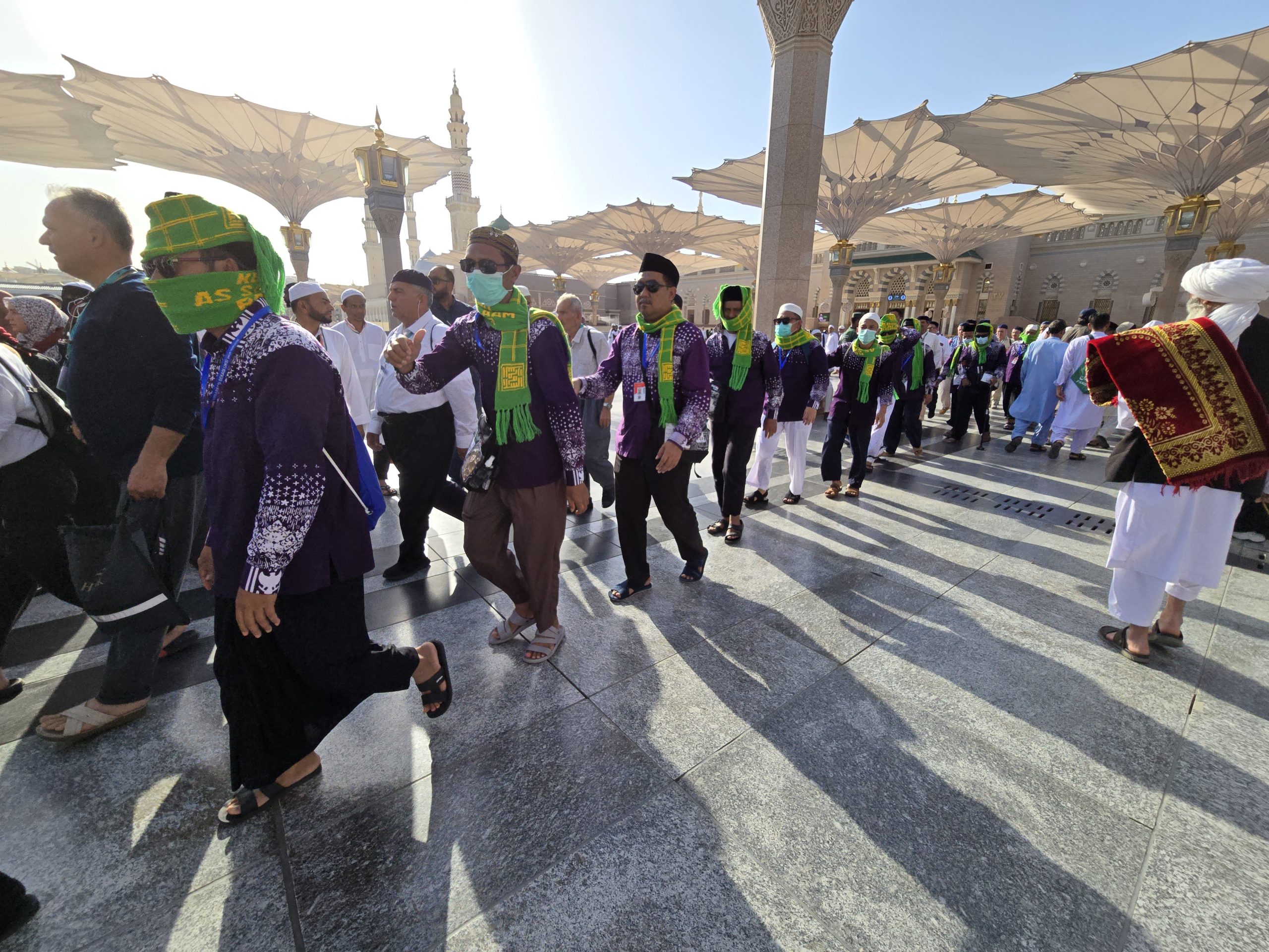 Jemaah haji di Masjid Nabawi, Kota Madinah, Arab Saudi. (Foto: Humas Kemenag)